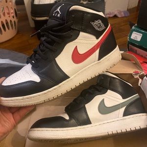 Jordan 1 mid multi color swoosh